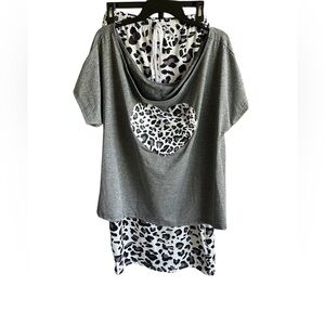 Unbranded Women’s Plus Size Animal Print 2 piece Set